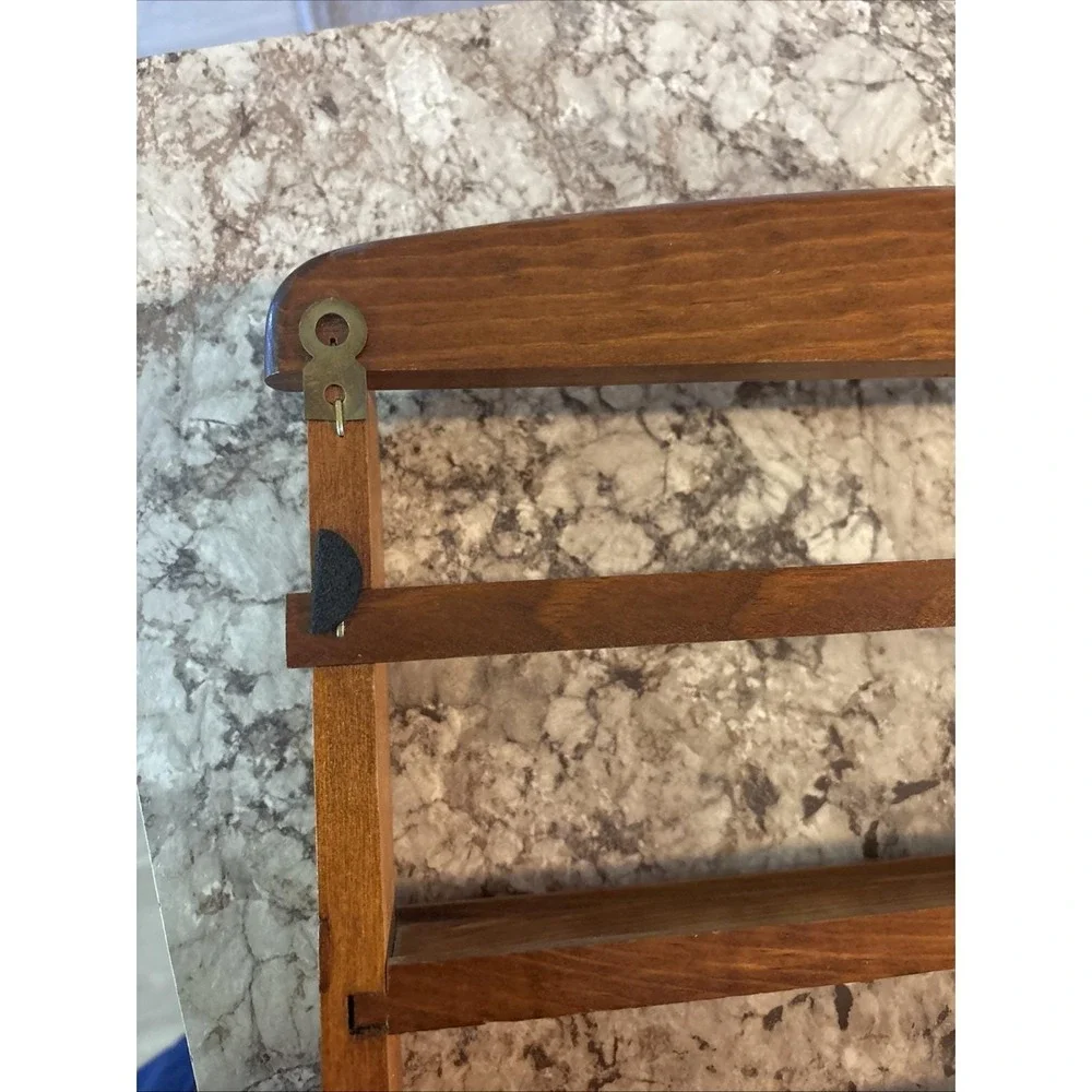 Vintage McCormick Wooden Wall Spice Rack Herbs & Spices Kitchen 3 Tier Shelf